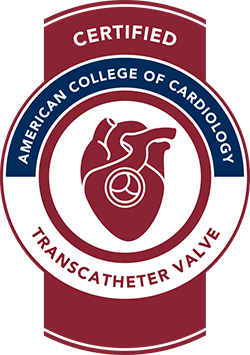 Certified American College of Cardiology Transcatheter Valve Certification seal