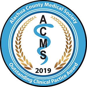 Alachua County Medical Society Outstanding Clinical Practice Award 2019 seal